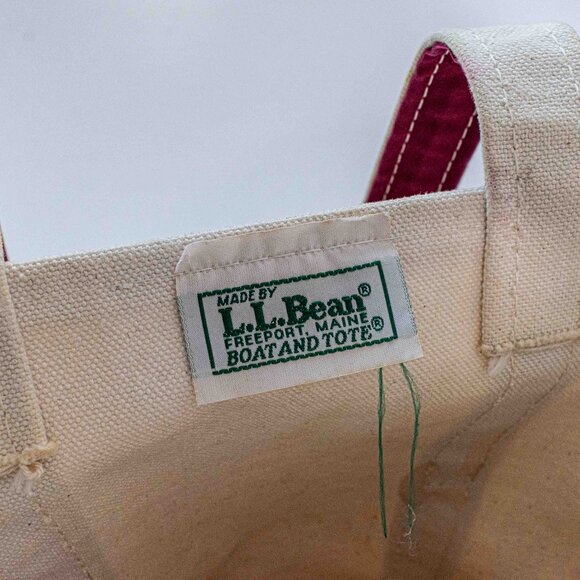 LL Bean Boat And Tote Bag Small Made in USA VTG 80s Classic - Picture 13 of 16